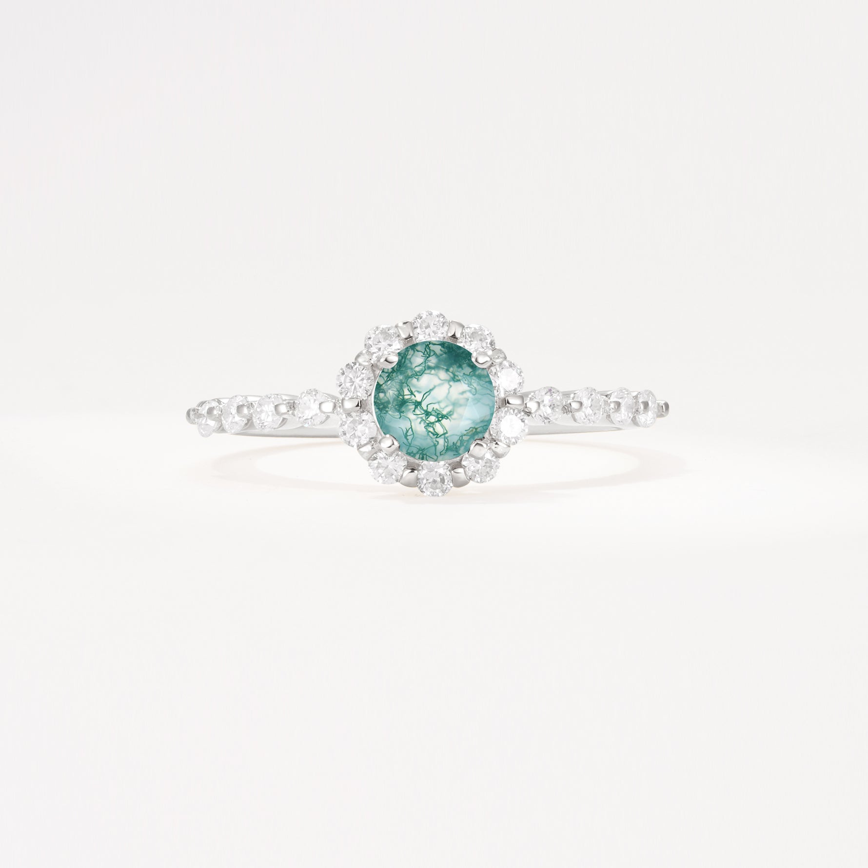 SR11138 Moss Agate Ring - Additional view