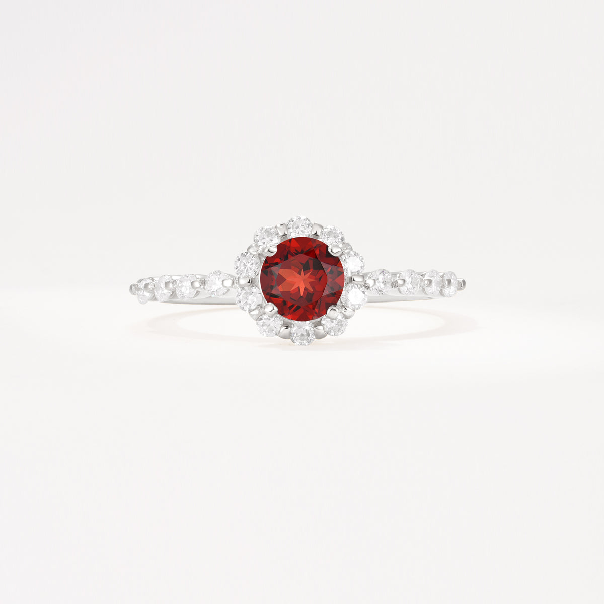 SR11138 Garnet Ring - Additional view