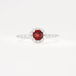 SR11138 Garnet Ring - Additional view