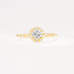 SR11138 Moissanite Ring - Yellow-Gold