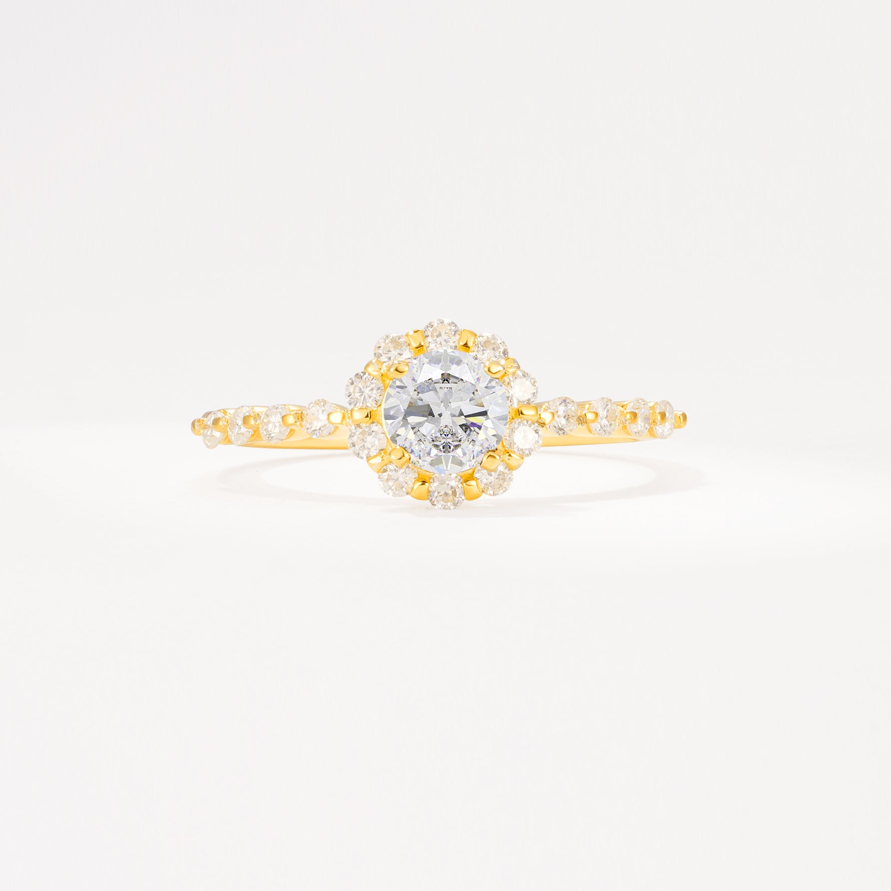 SR11138 Moissanite Ring - Yellow-Gold