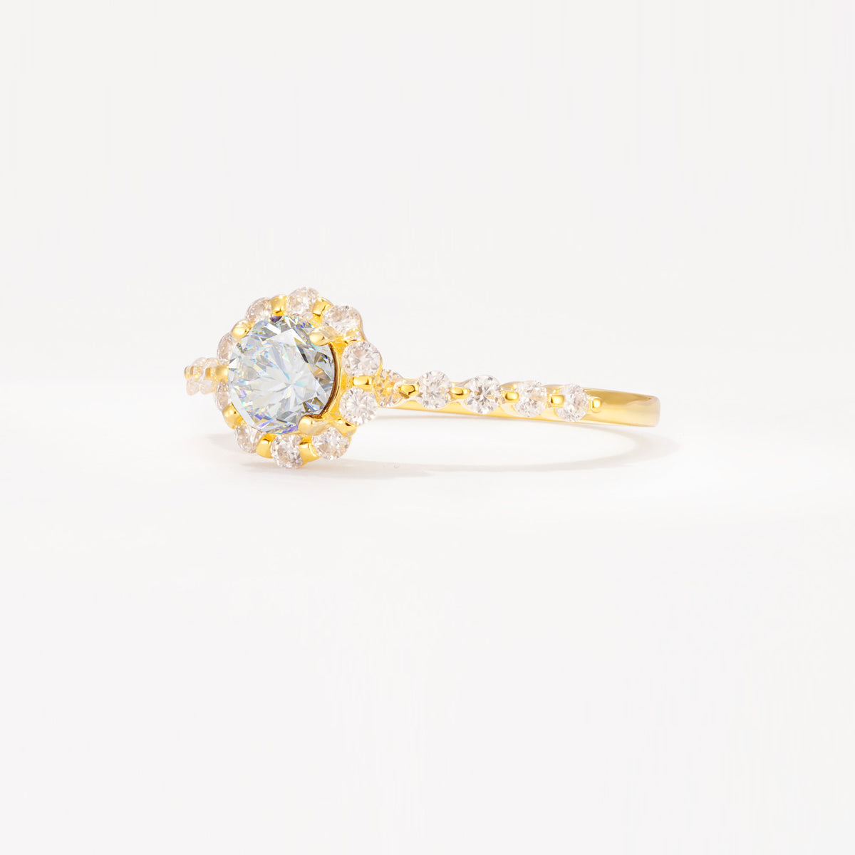 SR11138 Moissanite Ring - White-Gold