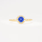 SR11138 Sapphire Ring - Yellow-Gold