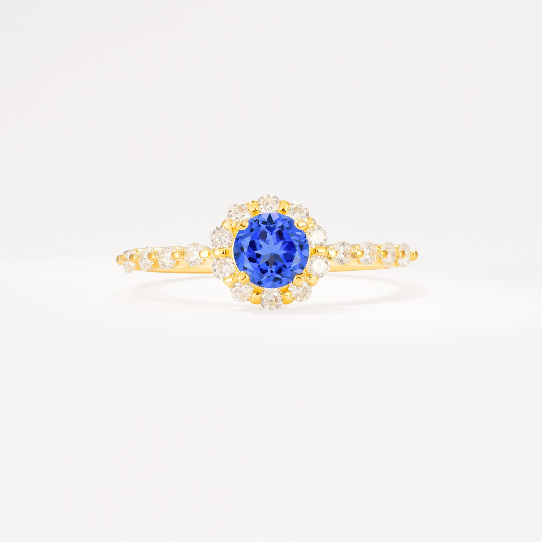 SR11138 Sapphire Ring - Yellow-Gold