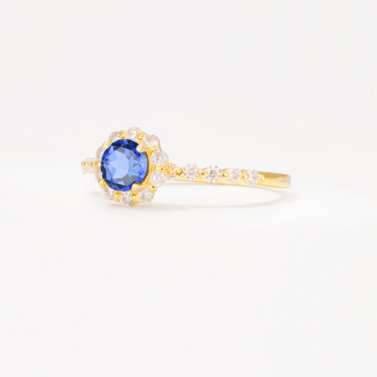 SR11138 Sapphire Ring - White-Gold