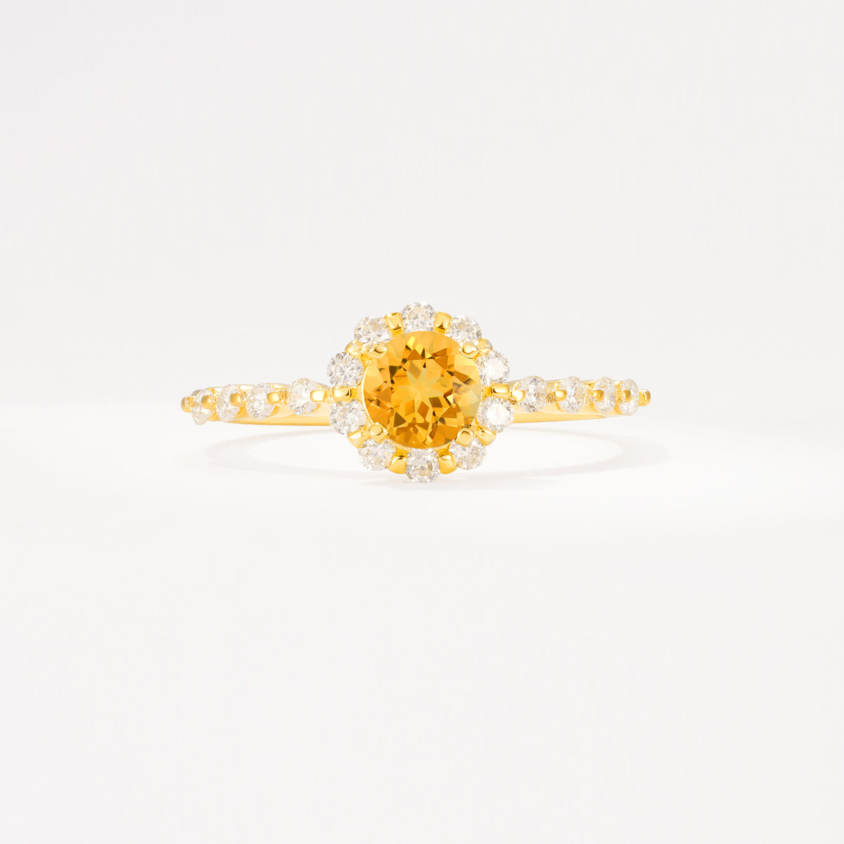 SR11138 Citrine Ring - Yellow-Gold
