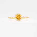 SR11138 Citrine Ring - Yellow-Gold