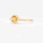 SR11138 Citrine Ring - White-Gold
