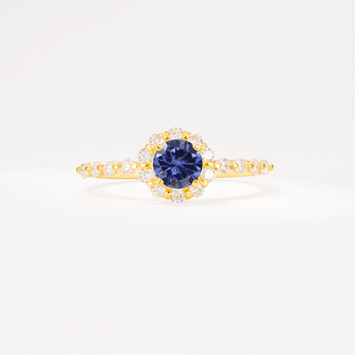 SR11138 Tanzanite Ring - Yellow-Gold