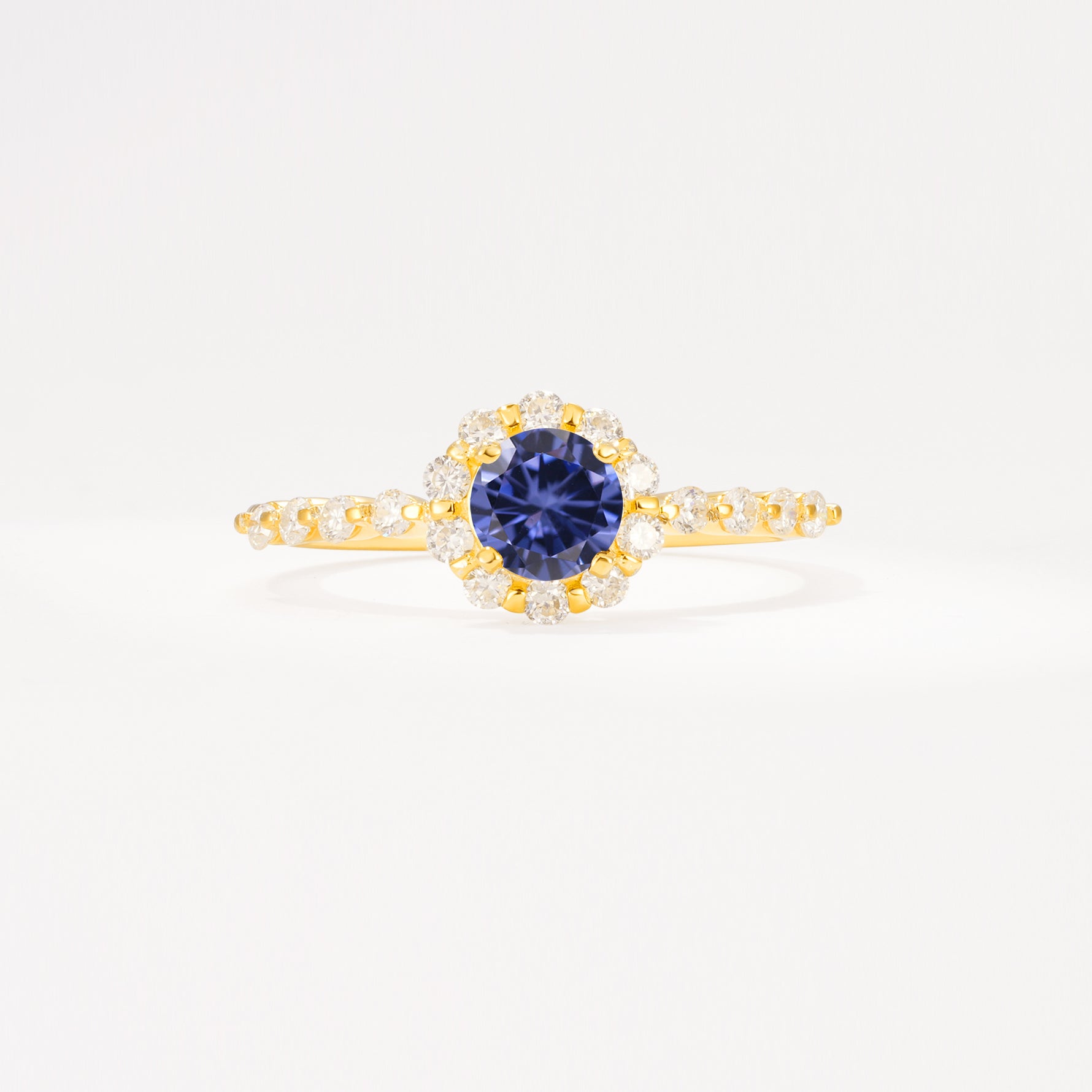 SR11138 Tanzanite Ring - Yellow-Gold