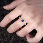 SR11138 Tanzanite Ring - Rose-Gold
