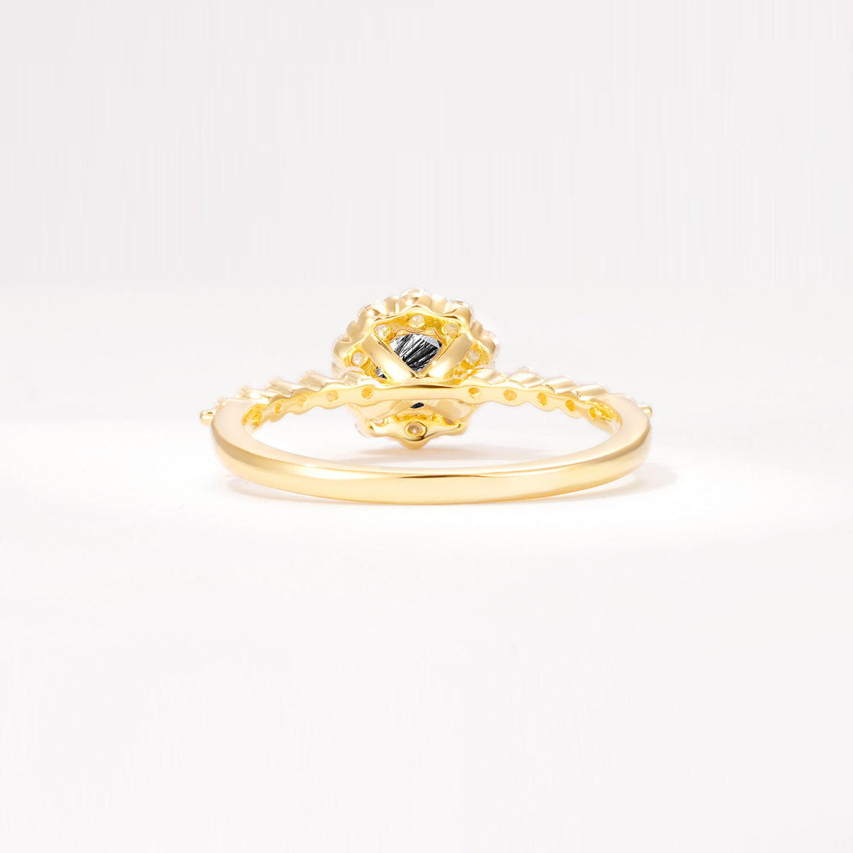 SR11138 Black Rutilated Quartz Ring - Additional view