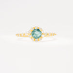 SR11138 Moss Agate Ring - Yellow-Gold
