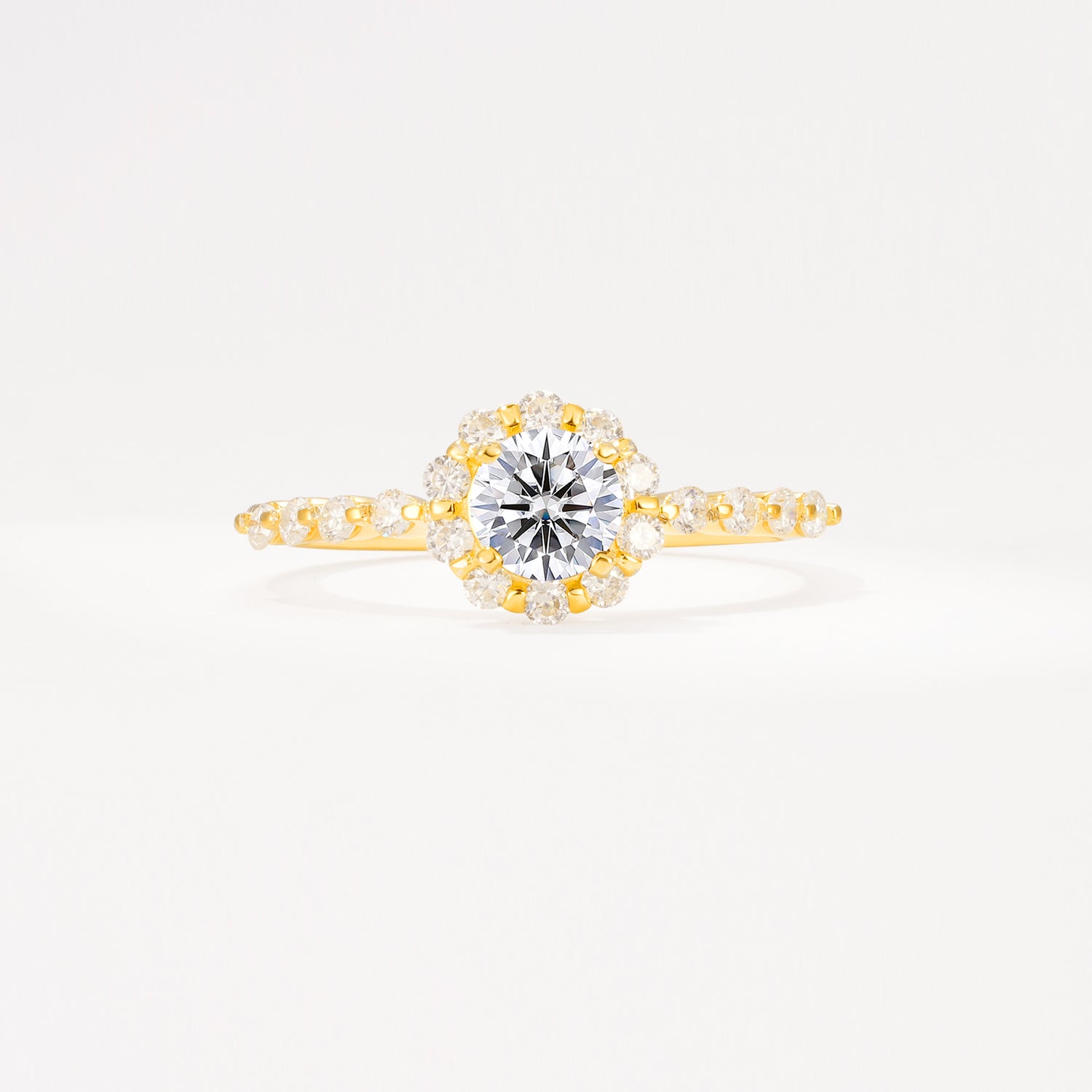 SR11138 Lab Diamond Ring - Yellow-Gold