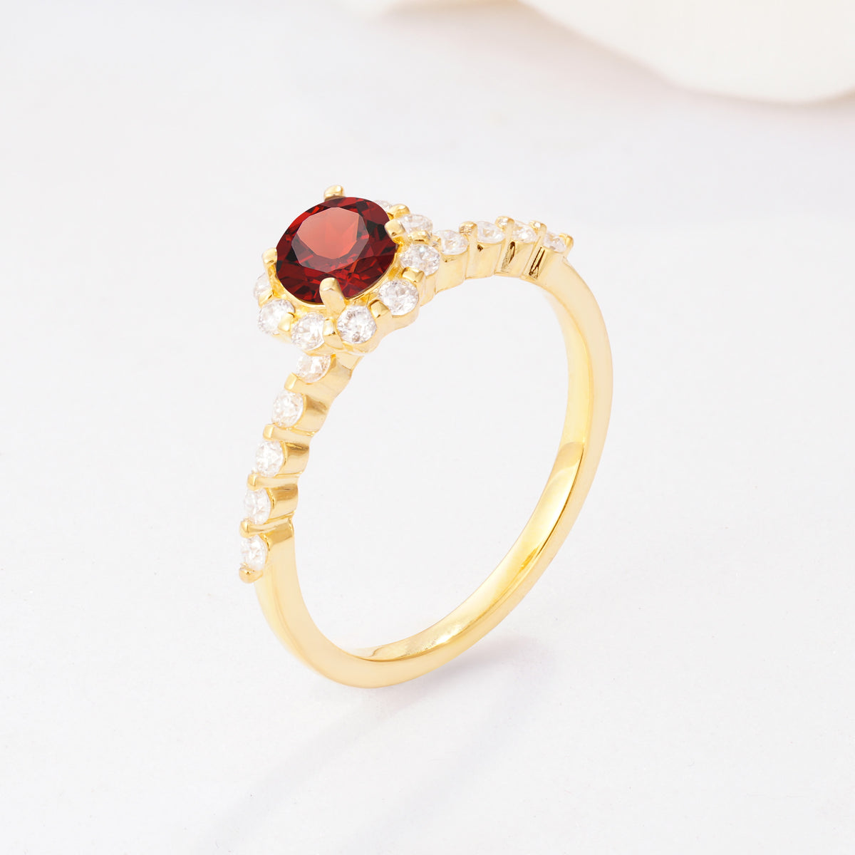 SR11138 Garnet Ring - Additional view