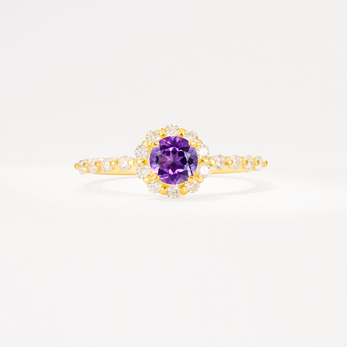 SR11138 Amethyst Ring - Yellow-Gold