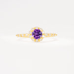 SR11138 Amethyst Ring - Yellow-Gold