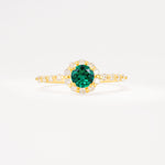 SR11138 Emerald Ring - Yellow-Gold
