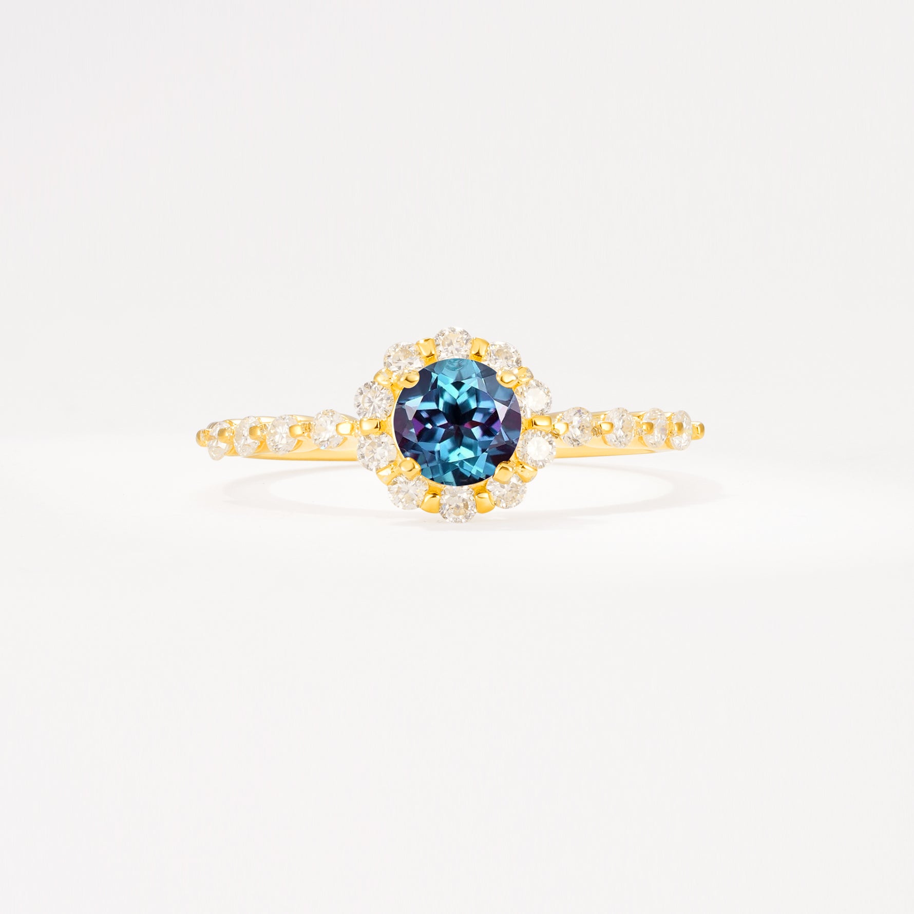 SR11138 Alexandrite Ring - Yellow-Gold