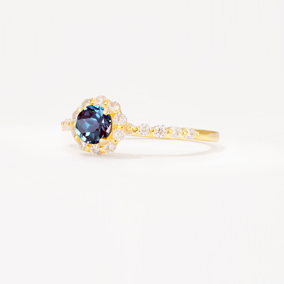 SR11138 Alexandrite Ring - White-Gold