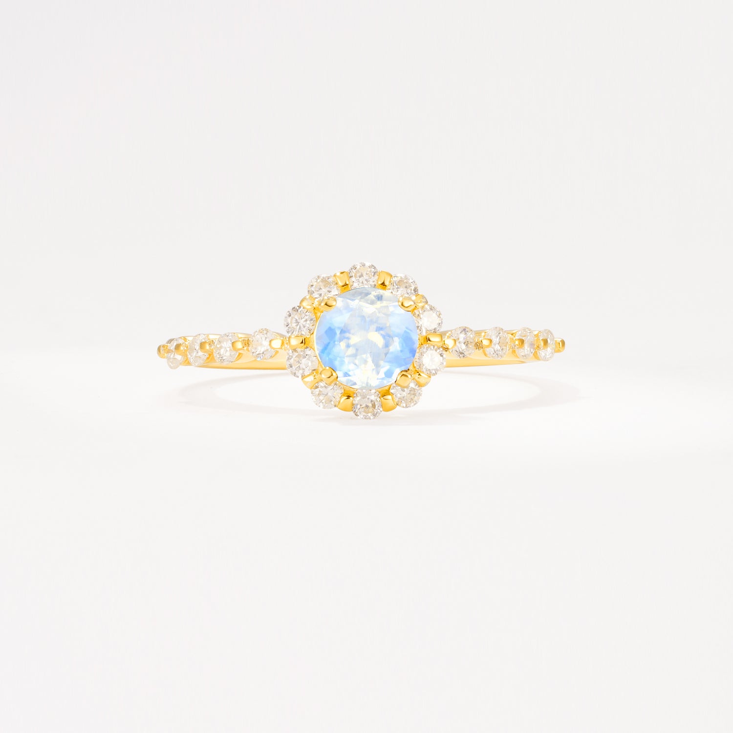 SR11138 Moonstone Ring - Yellow-Gold
