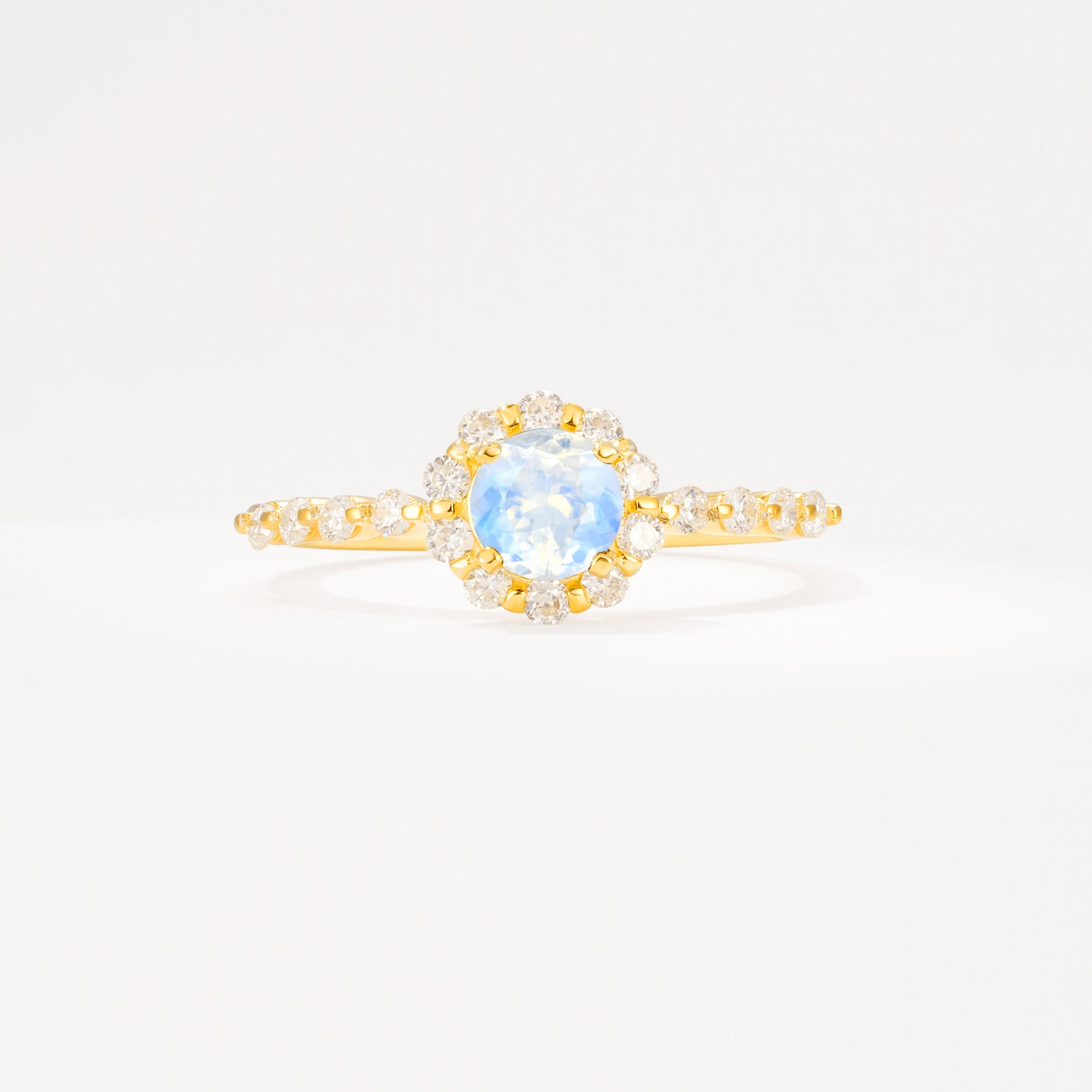 SR11138 Moonstone Ring - Yellow-Gold