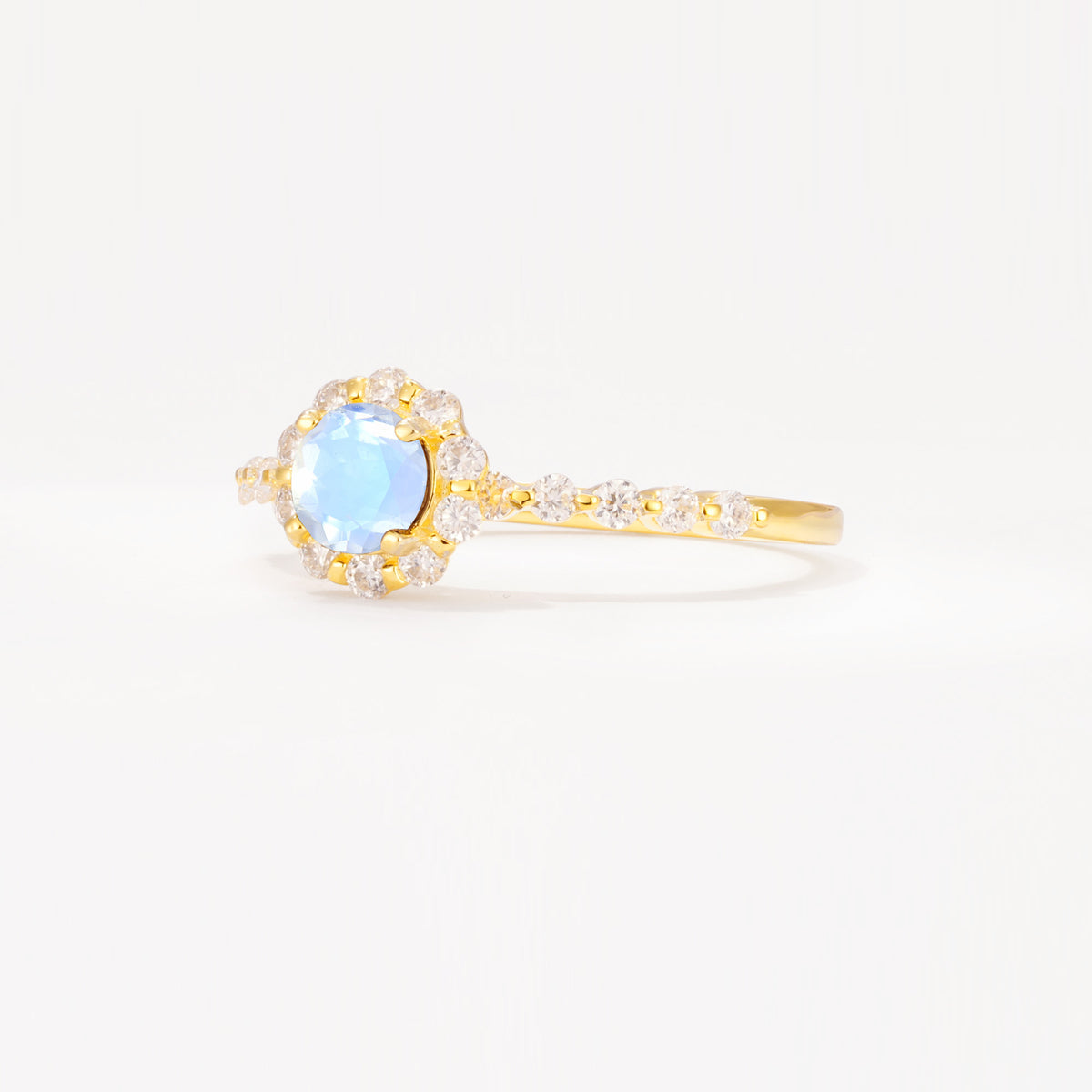 SR11138 Moonstone Ring - White-Gold