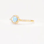 SR11138 Moonstone Ring - White-Gold