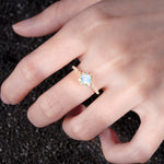 SR11138 Moonstone Ring - Rose-Gold