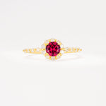 SR11138 Ruby Ring - Yellow-Gold