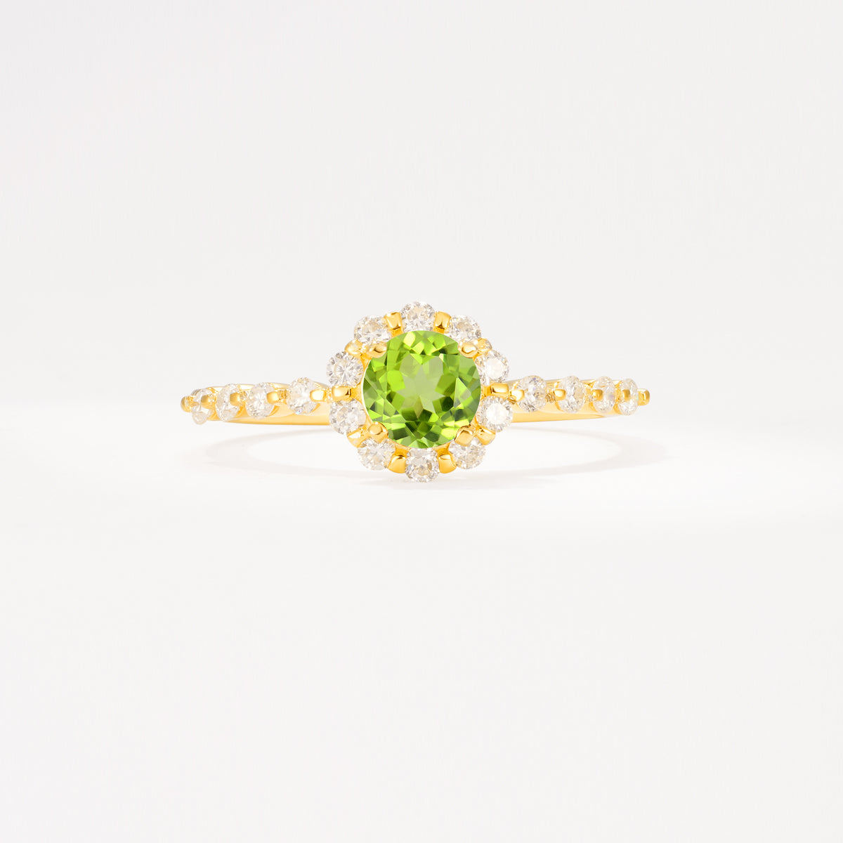 SR11138 Peridot Ring - Yellow-Gold