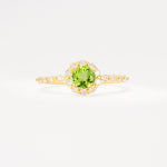 SR11138 Peridot Ring - Yellow-Gold