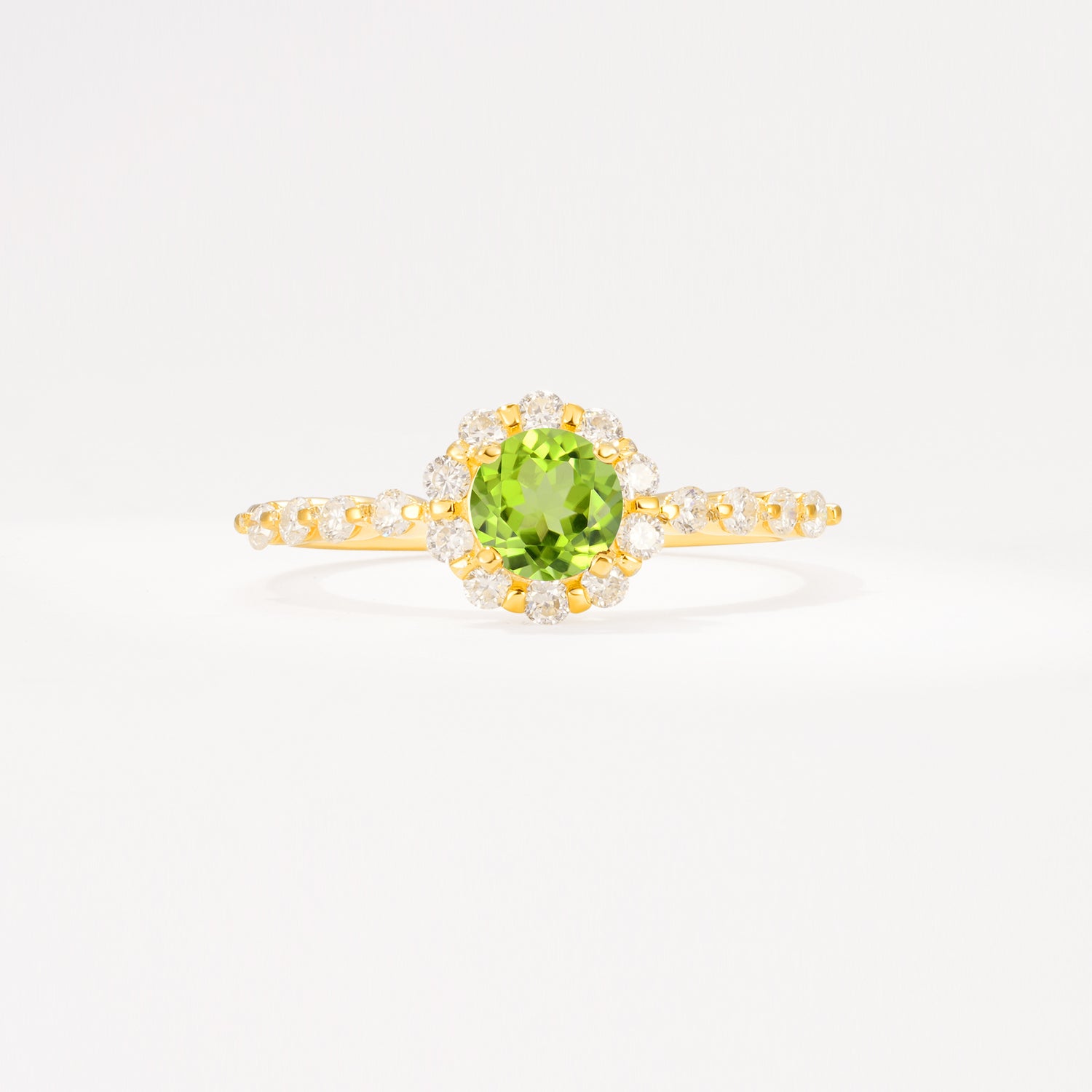 SR11138 Peridot Ring - Yellow-Gold