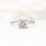 Princess Cut Lab Diamond Hidden Halo Engagement Ring - Additional view