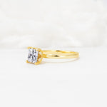 Princess Cut Moissanite Hidden Halo Engagement Ring - Additional view