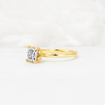 Princess Cut Lab Diamond Hidden Halo Engagement Ring - Additional view