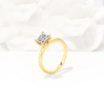 Princess Cut Lab Diamond Hidden Halo Engagement Ring - Additional view