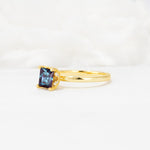 Princess Cut Alexandrite Hidden Halo Engagement Ring - Additional view
