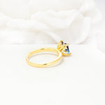 Princess Cut Alexandrite Hidden Halo Engagement Ring - Additional view