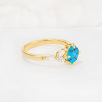 Vintage-Inspired Princess Cut Turquoise Cluster Engagement Ring - Additional view