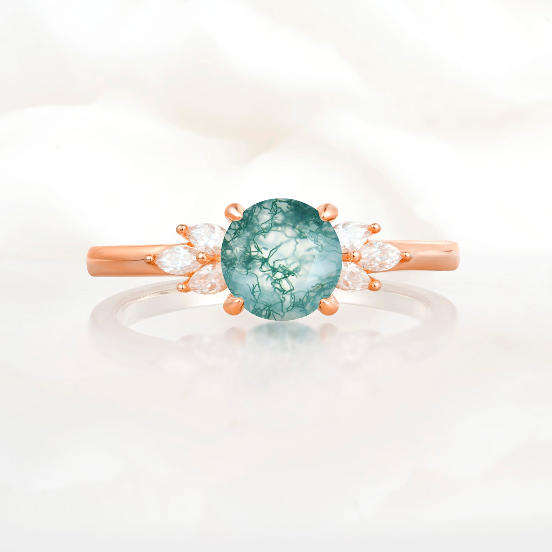 SR11590 Moss Agate Ring - Additional view