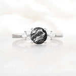 SR11590 Black Rutilated Quartz Ring - Additional view