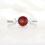 SR11590 Garnet Ring - Additional view