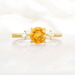 SR11590 Citrine Ring - Yellow-Gold
