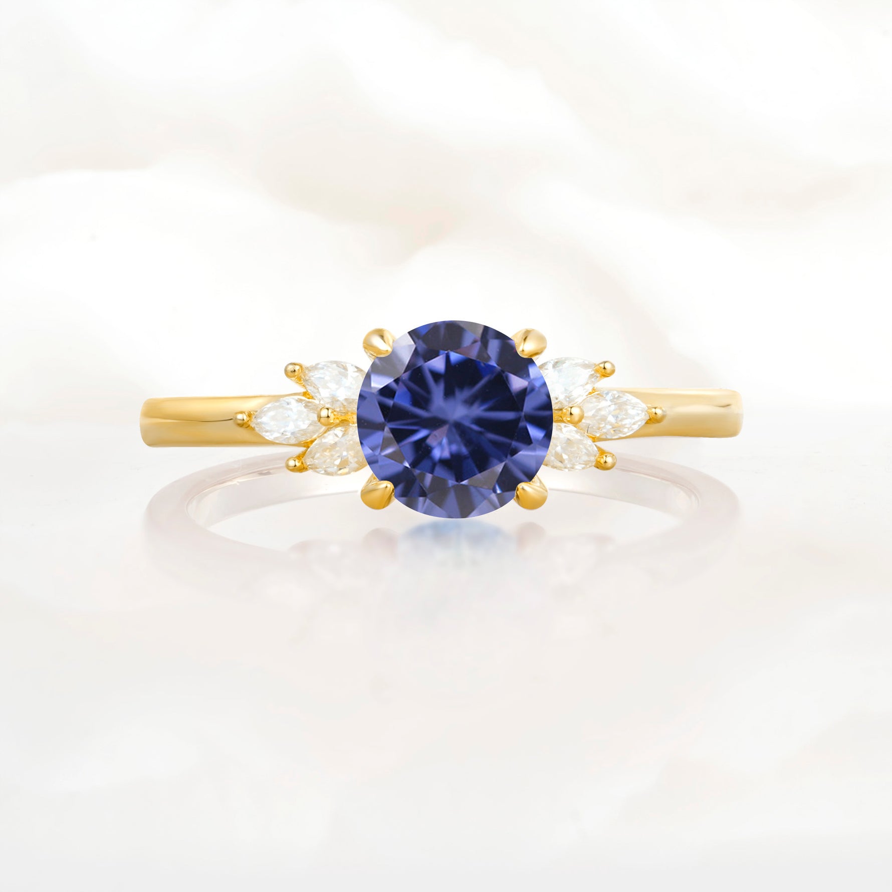 SR11590 Tanzanite Ring - Yellow-Gold