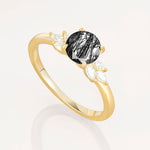 SR11590 Black Rutilated Quartz Ring - Additional view