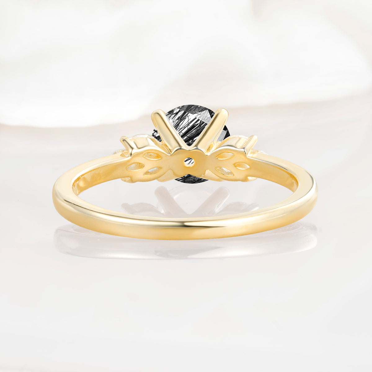 SR11590 Black Rutilated Quartz Ring - Additional view