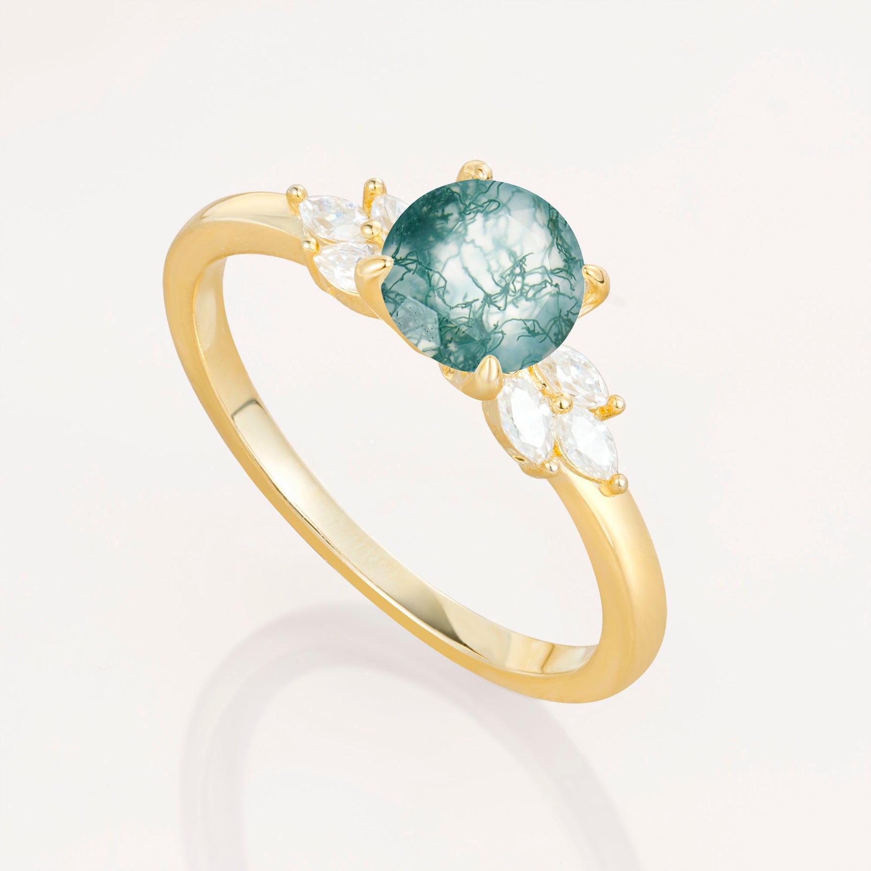 SR11590 Moss Agate Ring - Additional view