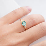 SR11590 Moss Agate Ring - Rose-Gold
