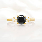 SR11590 Black Onyx Ring - Yellow-Gold